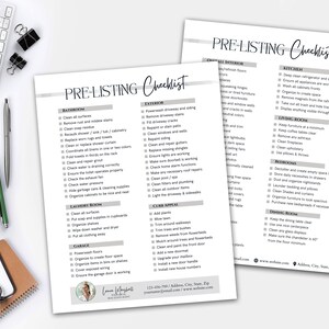 Pre-listing Checklist, Home Seller Checklist, Real Estate Prelisting ...