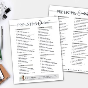 Pre-listing Checklist, Home Seller Checklist, Real Estate Prelisting Template, Real Estate Templates, Realtor Templates, Sellers Agent image 4