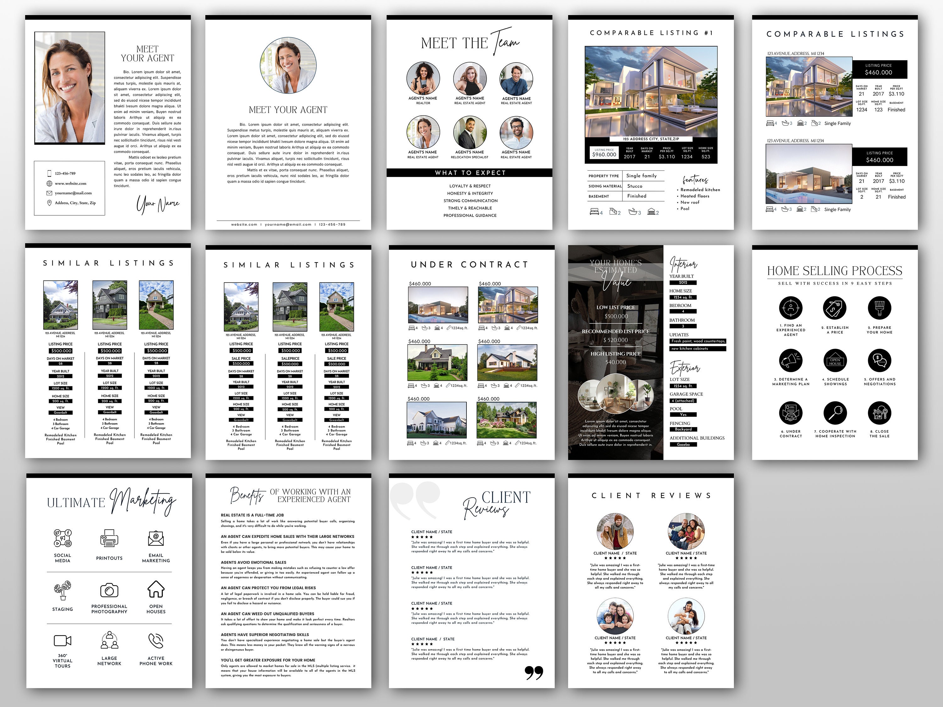 Matrix Cma Sample Pdf CMA Real Estate, CMA Template, Listing Presentation, CMA Packet ...