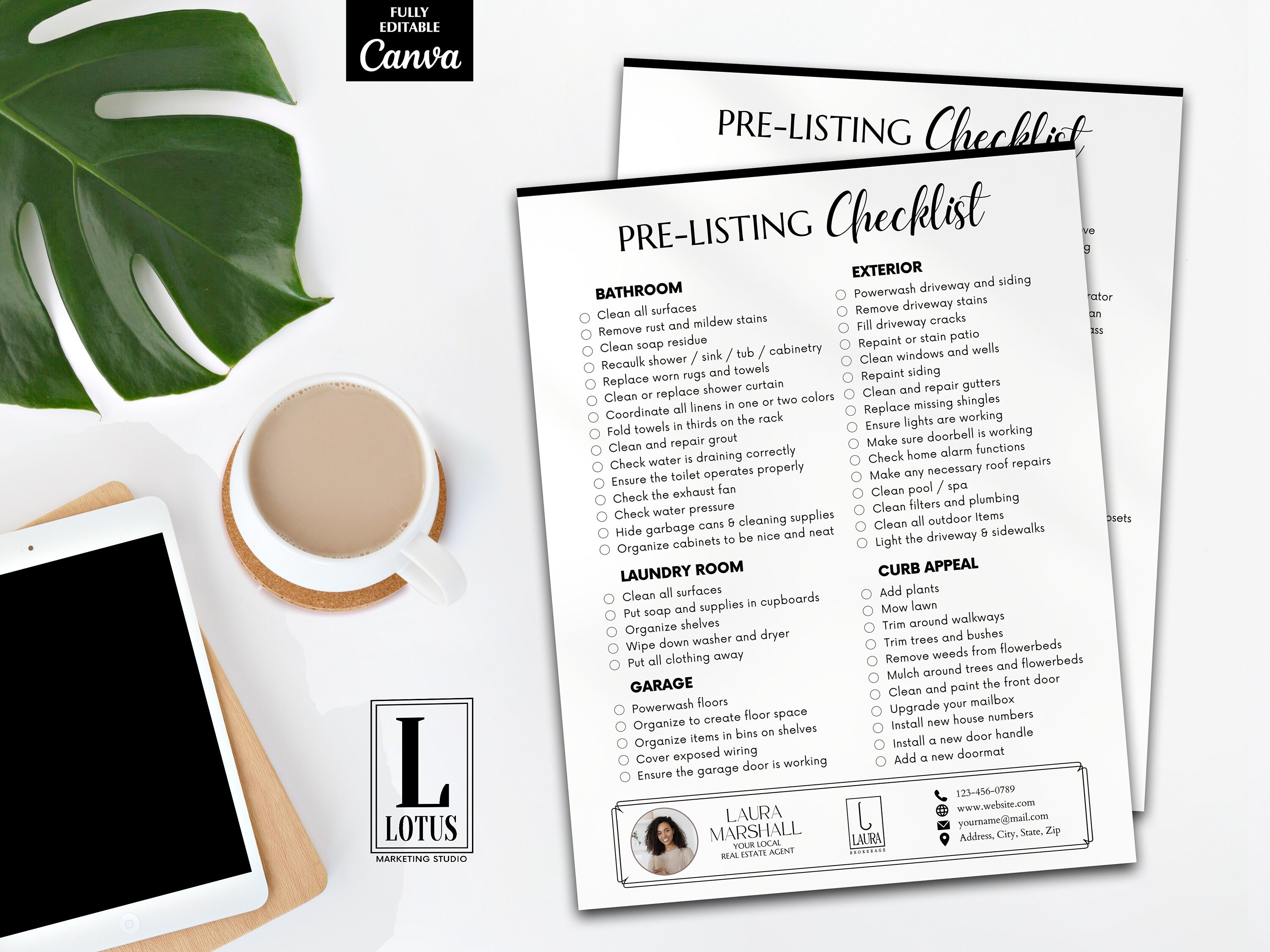 Pre-listing Checklist, Home Seller Checklist, Real Estate Prelisting ...