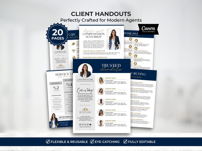 Lista de proveedores de bienes raíces, lista de proveedores de servicios públicos para prestamistas, lista de proveedores de agentes inmobiliarios, marketing para agentes inmobiliarios, prestamistas de confianza, Canva imagen 1