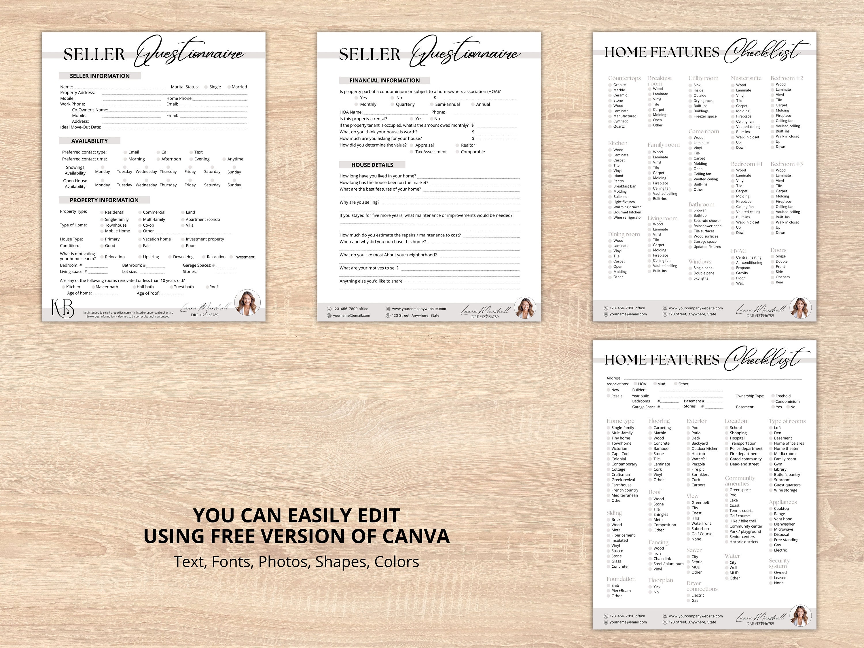 Real Estate Buyer & Seller Questionnaire, Seller, Buyer Consultation