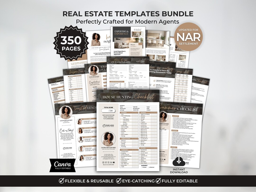 Real Estate Marketing Templates Bundle Realtor Forms Prospecting ...