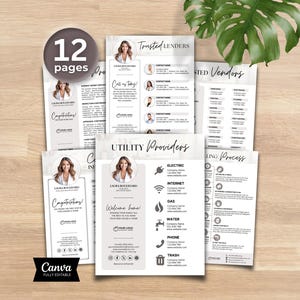 Real Estate Vendor List, Lender Utility Vendor List for Real Estate Handout, Realtor Vendor List, Realtor Marketing, Trusted Lenders, Canva