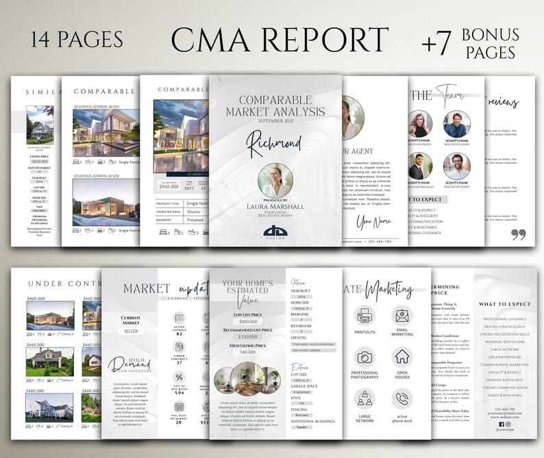 CMA Real Estate, CMA Template, CMA Packet, Listing Presentation, Real CMA Real Estate, CMA Template, CMA Packet, Listing Presentation, Real