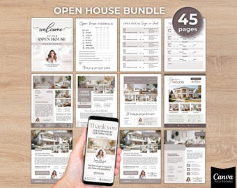 Open House Sign In Bundle, Broker Open House, Feedback Form, Sign In Sheet, QR Code, Open House Flyer, Real Estate Open House Marketing