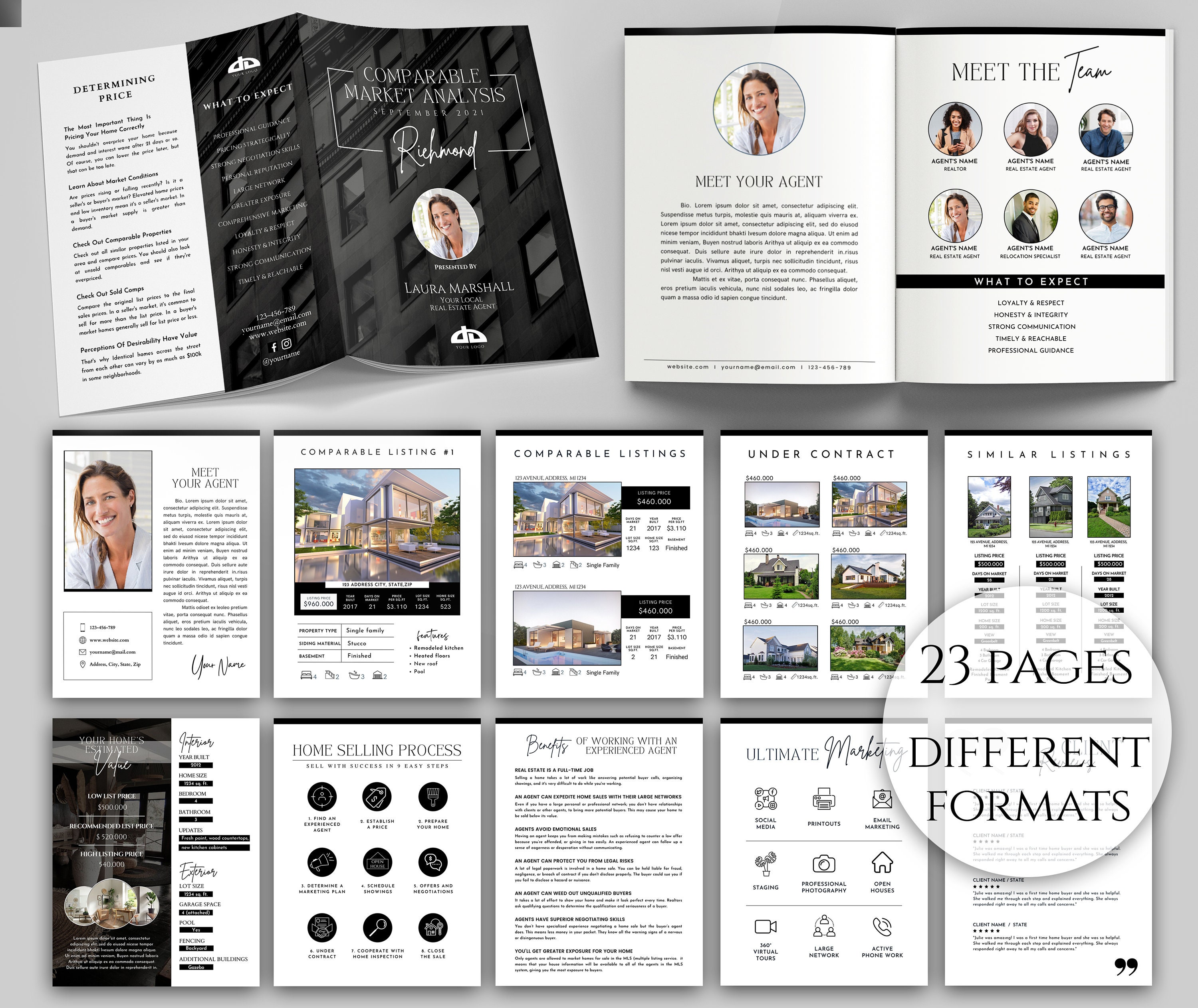 CMA Packet Real Estate Comparable Market Analysis Report - Etsy