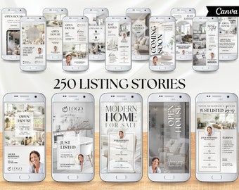 Real Estate Social Media Templates, Real Estate Instagram Stories, Just Listed Stories, Listing IG Stories, Realtor Social Media Marketing