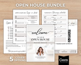 Broker Open House, Open House Sign In Bundle, Open House Feedback Form, Open House Sign in With QR Code, Showing Schedule, Real Estate Covid