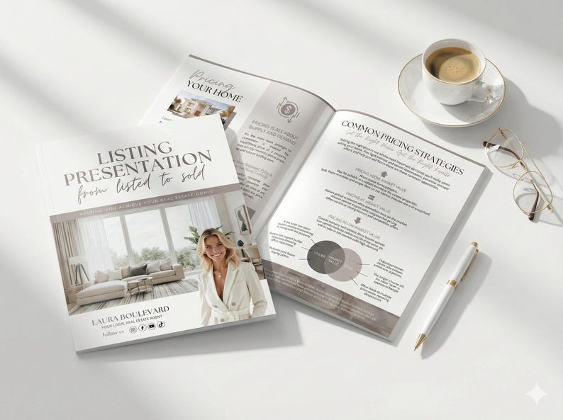 Paquete de plantillas inmobiliarias, plantillas para agentes inmobiliarios, kit de cartas de marketing inmobiliario, nuevo agente inmobiliario, lista de verificación para agentes inmobiliarios, Canva imagen 11