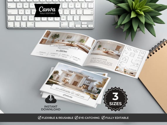 Property Brochure, Luxury Real Estate Brochure Template, Real Estate Flyer, Real Estate Booklet, Real Estate Marketing, Listing Brochure