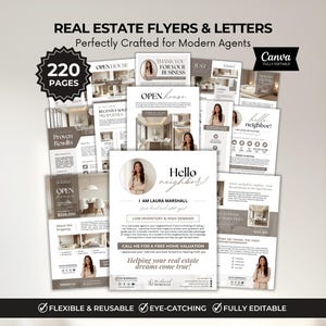 Paquete de cartas inmobiliarias, cartas de prospección, marketing inmobiliario, marketing inmobiliario, cartas agrícolas, folletos de prospección inmobiliaria, folletos publicitarios