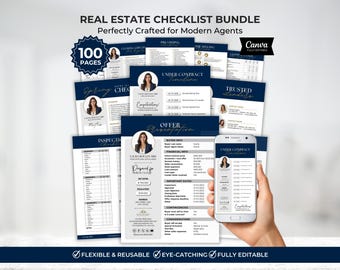 Real Estate Checklist Templates Bundle, Realtor Marketing Templates Real Estate Marketing, Seller Buyer Checklist, New Real Estate Agent Kit