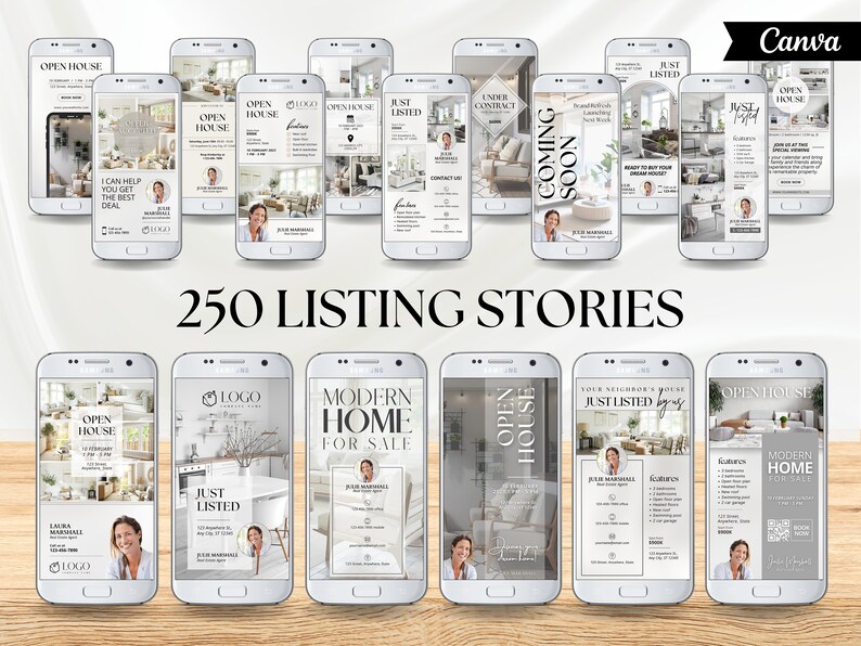 Real Estate Social Media Templates, Real Estate Instagram Stories, Just Listed Stories, Listing IG Stories, Realtor Social Media Marketing image 7