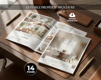 Brochura Imobiliária, Modelo de Brochura Imobiliária, Flyer Imobiliário Dobrável, Marketing Imobiliário, Catálogo Digital Canva 11x17 retrato