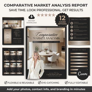 Real Estate CMA Report, Comparable Market Analysis Template, Comparative Market Report, Luxury CMA Packet, Listing Presentation, Home Equity