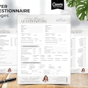Cuestionario para compradores, Formulario de admisión de clientes inmobiliarios, Información de clientes de agentes inmobiliarios, Seguimiento de clientes, Hoja de consulta para compradores de vivienda, Formularios para agentes inmobiliarios imagen 3