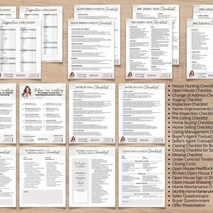 May include: A collection of checklists for real estate transactions, including inspection, home improvements, and pre-listing checklists. The documents feature a neutral color palette with a professional layout, and include a list of additional forms.