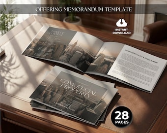 Offering Memorandum Real Estate Template, Commercial Property Management Presentation  Commercial Real Estate Marketing Templates Canva, CMA