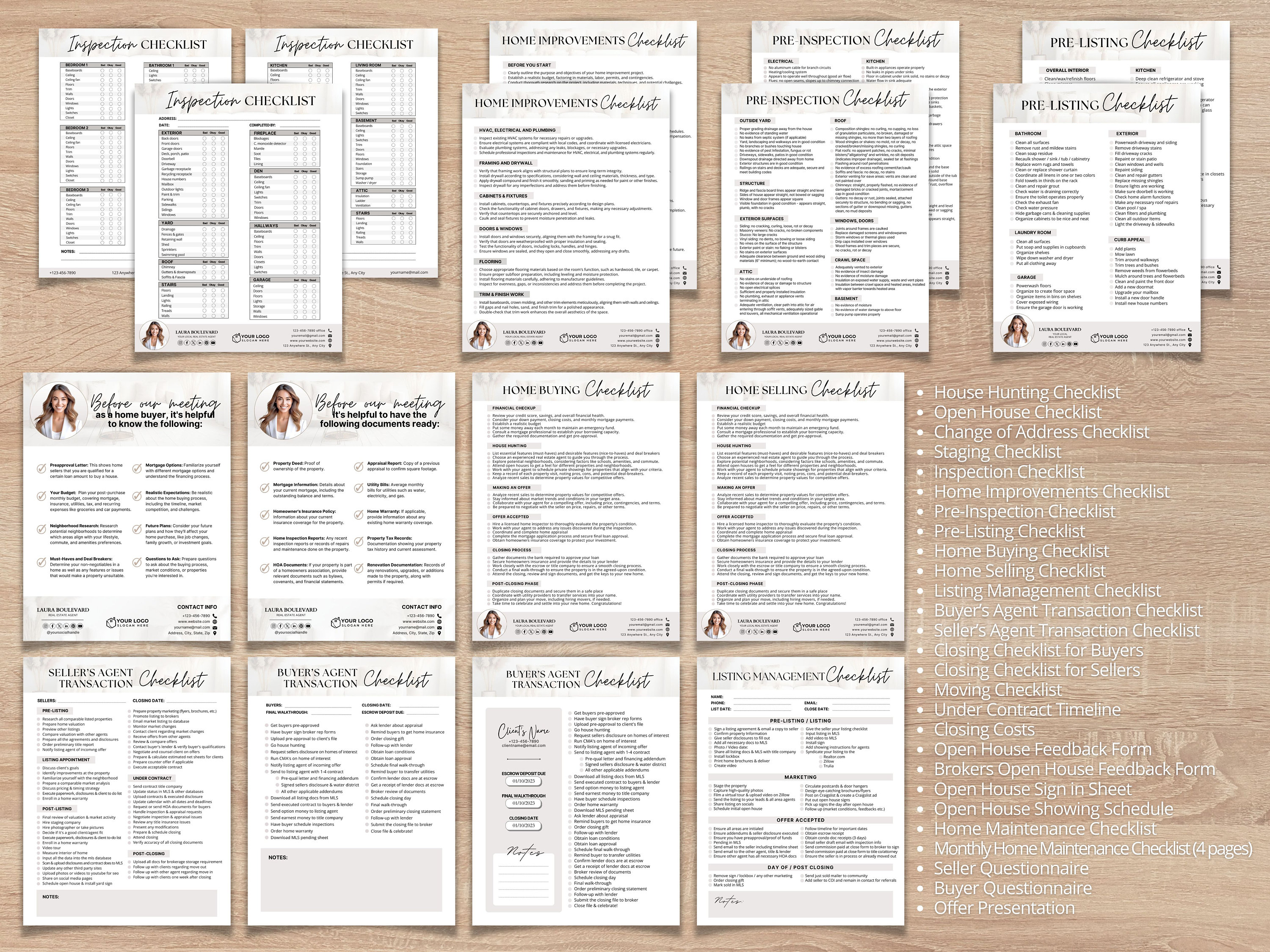 Real Estate Checklist Bundle, New Real Estate Agent Templates Seller ...