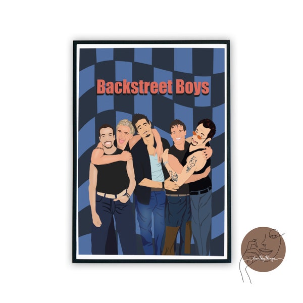 Backstreet Boys wall art, printable wall art, home décor, Teen wall print, Band poster, Bedroom poster