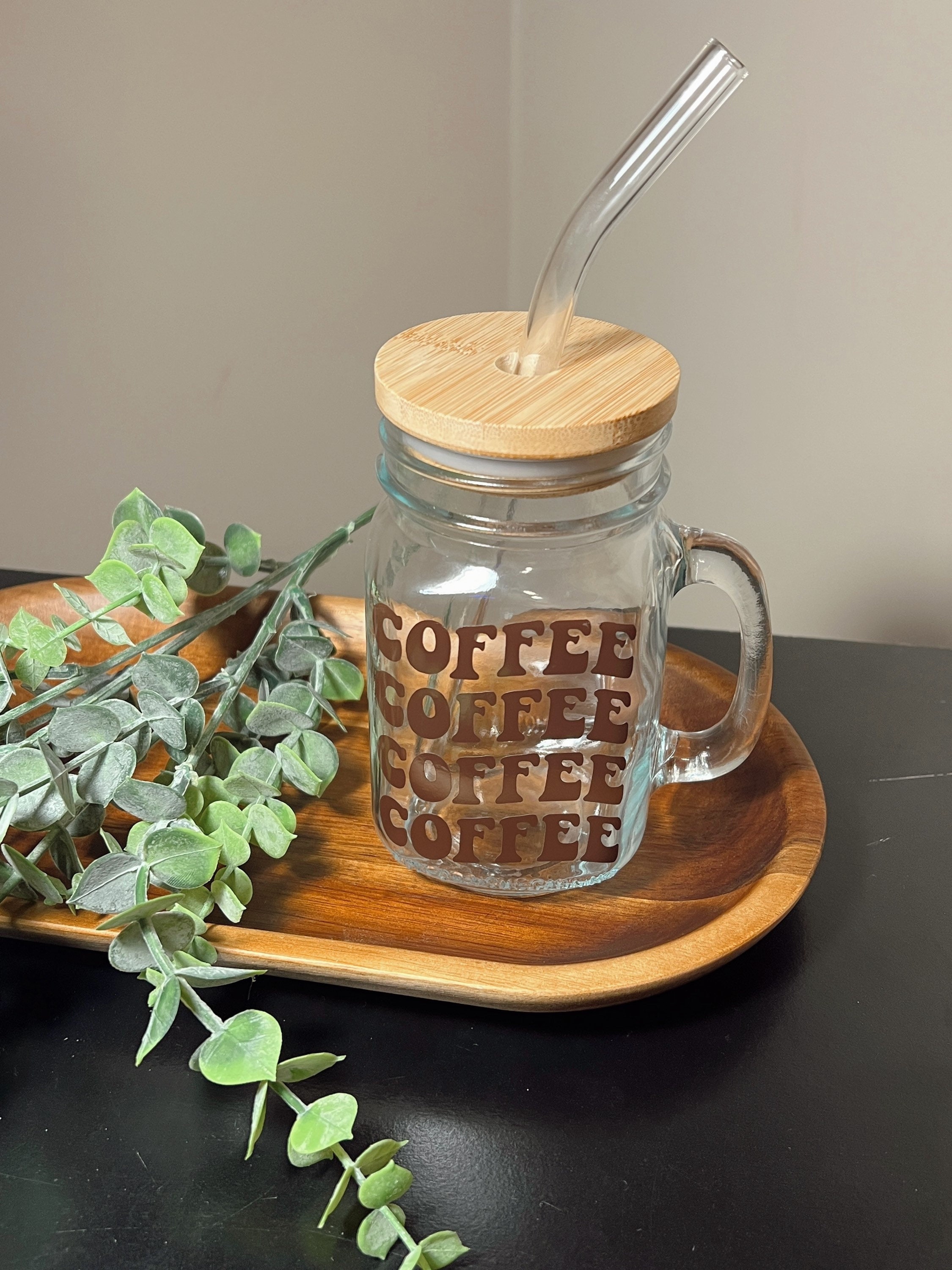 Mason Jar Cup + Bamboo Lid + Straw – Birdbath