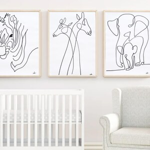 Set of 3 wall art | Nursery decor | Nursery wall art | Nursery prints | Animal prints | Safari nursery decor | Wall decor