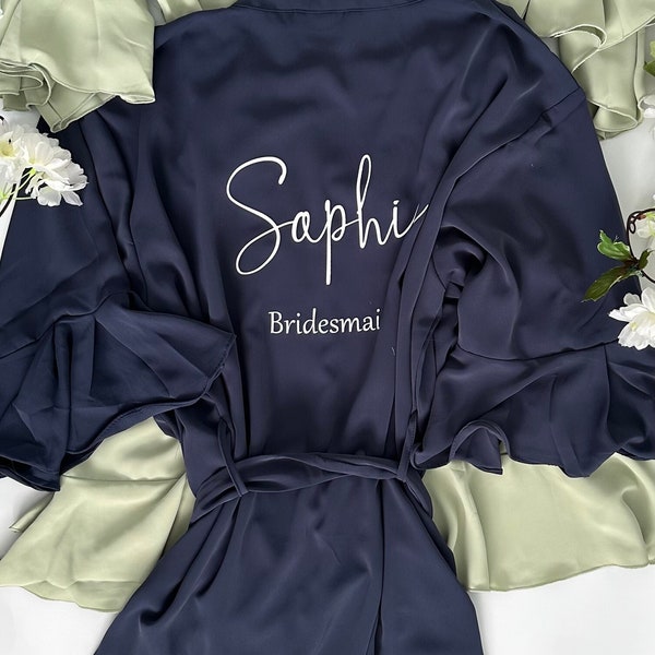 Personalised Bridal Robe | Ruffle Bridal Robe | Bride Gift | Bridesmaid Gift | Maid of Honour Gift |