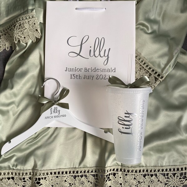 Personalised Flower Girl Gift Package | Bridal Party Gift | Flower Girl Gift | Junior Bridesmaid Gift | Children's Robe | Kids Robe