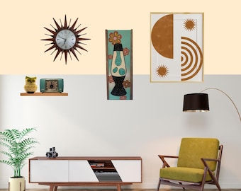 【売り切り価格】Kumi Ando EartHシリーズ モダンアート 現代作家 Mid Century Modern Gravel Art Kit: Atomic Boomerang DIY Wall Decor