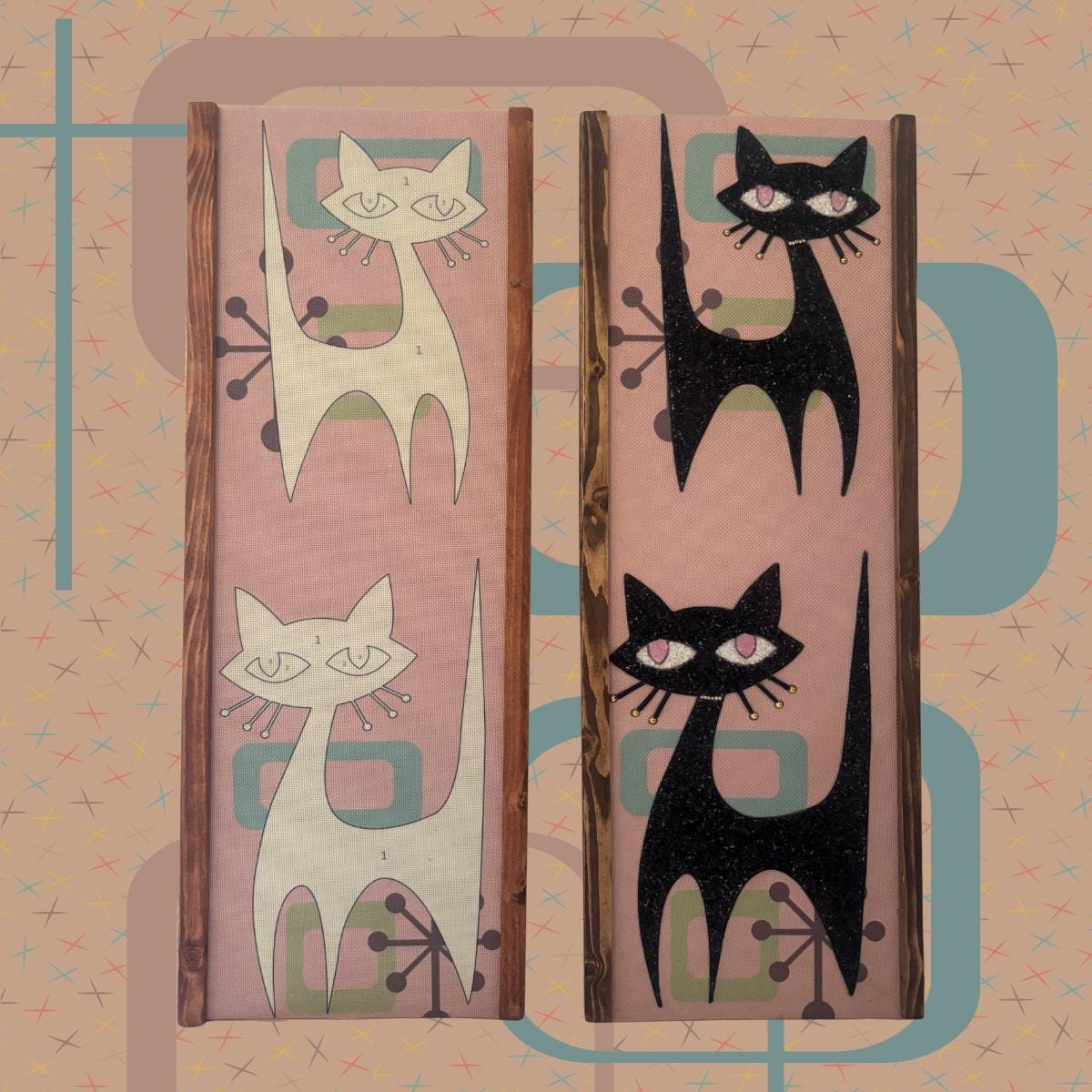 Atomic Cat Gravel Art Kit: Mid-century Modern DIY Wall Craft - Etsy