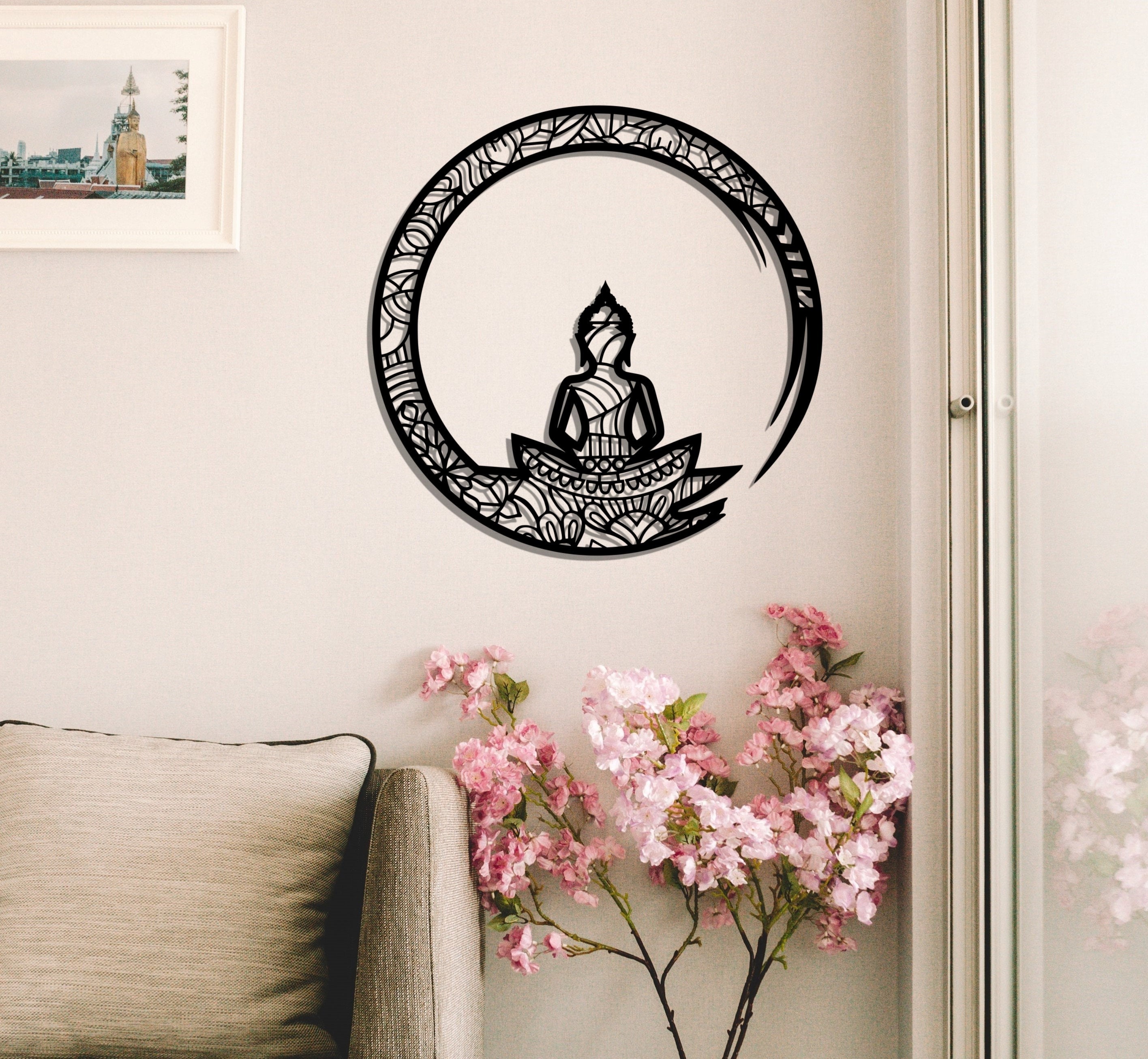 Buddha Enso Circle Metal Wall Art Yoga Studio Meditation Wall Etsy