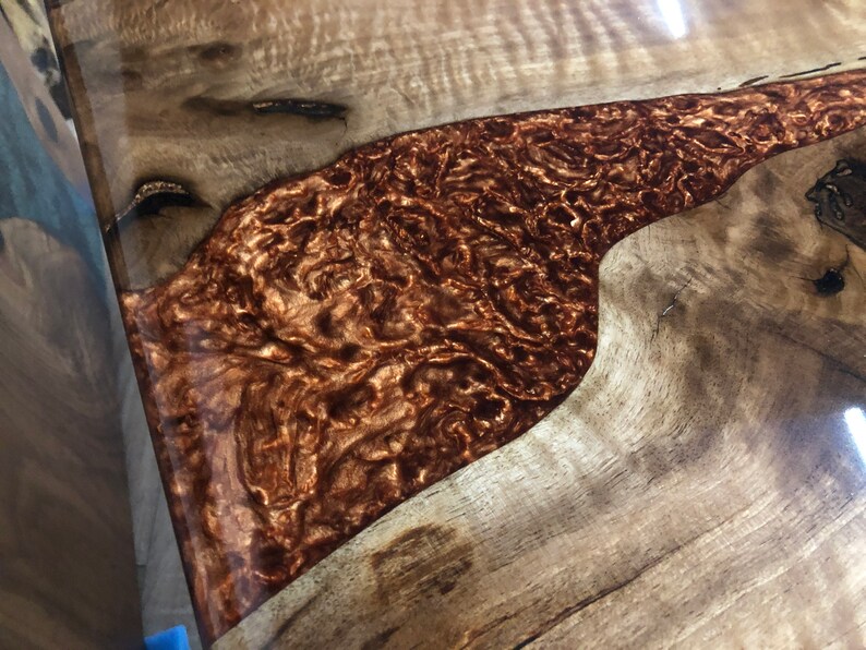 Custom Epoxy Table Colored Epoxy Table Gloss Varnish Table Etsy