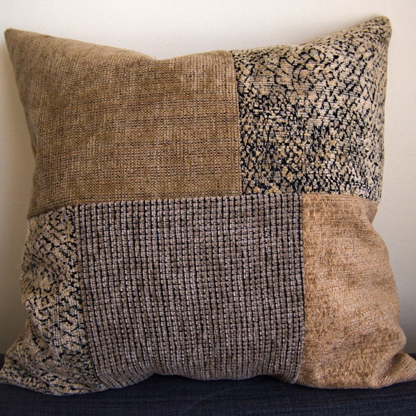 Taupe and Black Pillow Covers Etsy