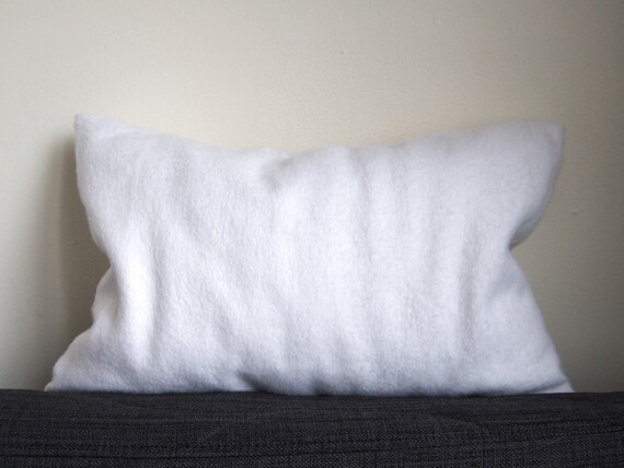 Handmade White Reclaimed Soft Fabric Pillow Cover 11x17 16x16