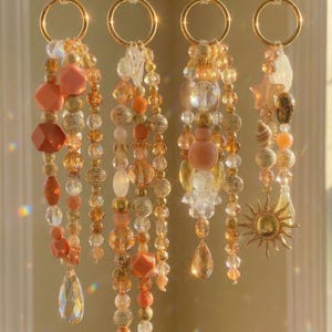 Atrapasol con cuentas para bolso: llavero, colgante para teléfono, mini atrapaluz