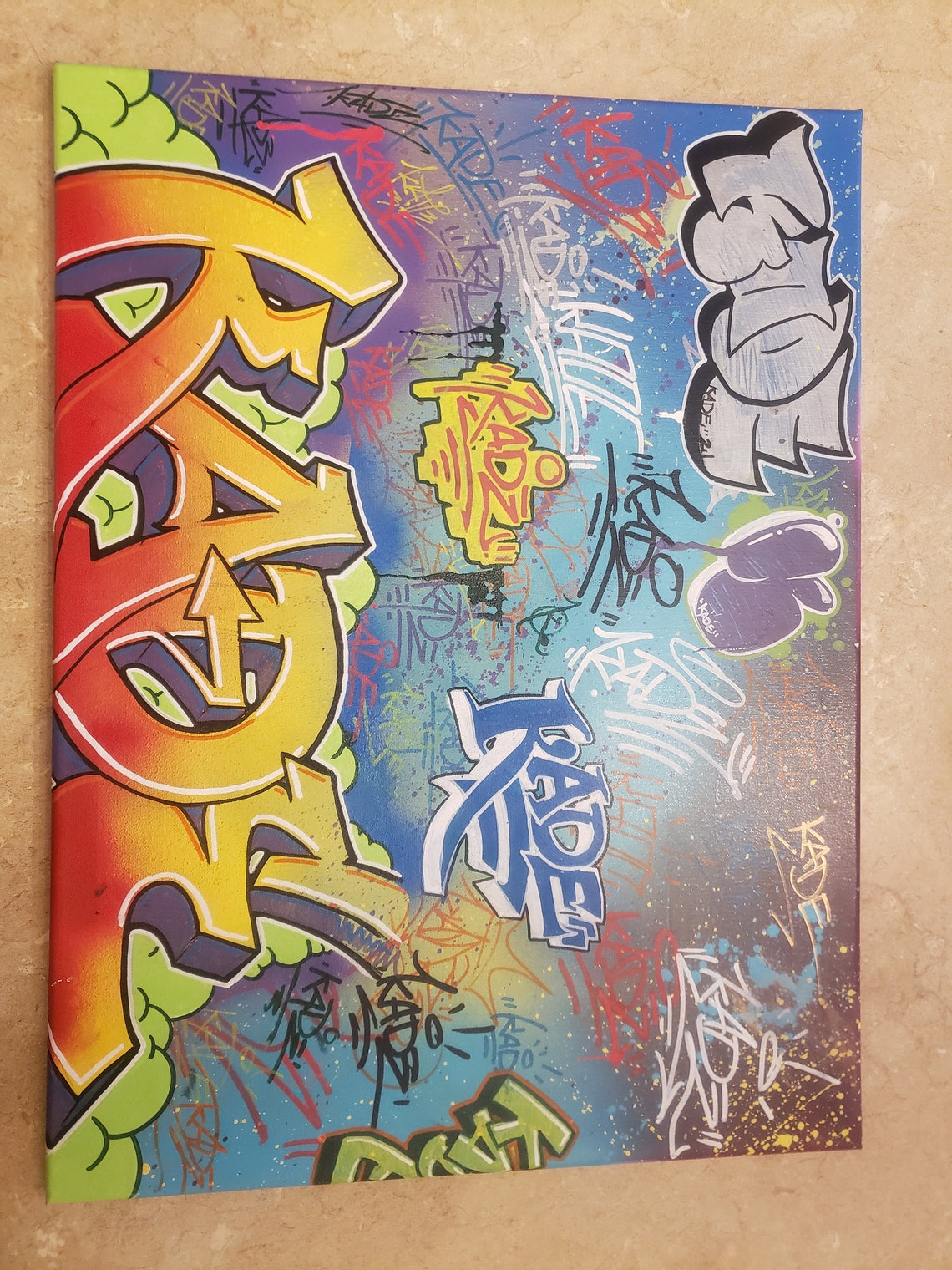 Custom Graffiti Art Canvas Made to Order Fast Turnaround Etsy