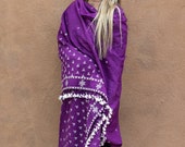 Blooming Flowers Shawl Violet
