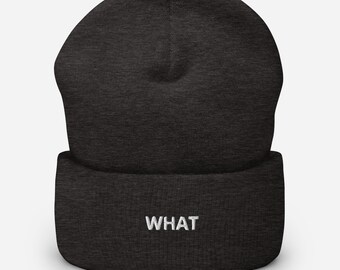 Gorro de invierno unisex con divertidos bordados y puños