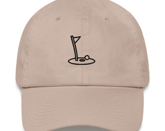 Golf Funny Minimalist Trucker Dad Baseball Hat , Simply Unisex One Size Fit All Embroidered Hat