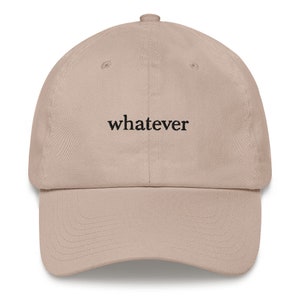Whatever Funny Dad hat, Minimalist Trucker Dad Baseball Hat , Simply Unisex One Size Fit All Embroidered Hat