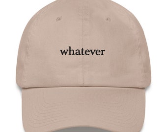 Whatever Dad Hat: Embroidered Cotton Twill Baseball Cap