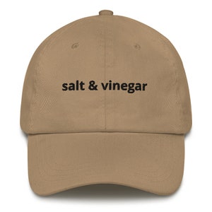 Sombrero de papá de sal y vinagre, sombrero de gorra unisex divertido, sombrero de béisbol minimalista de papá camionero, simplemente unisex de talla única para todos los sombreros bordados