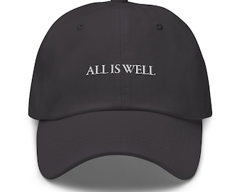 Gorra de papá "All is Well": gorra de béisbol minimalista de algodón orgánico