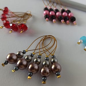 Handmade Stitch Markers, Knitting Accessories, Beaded Stitch Markers, Stitch Marker Set, Knitting Notions,