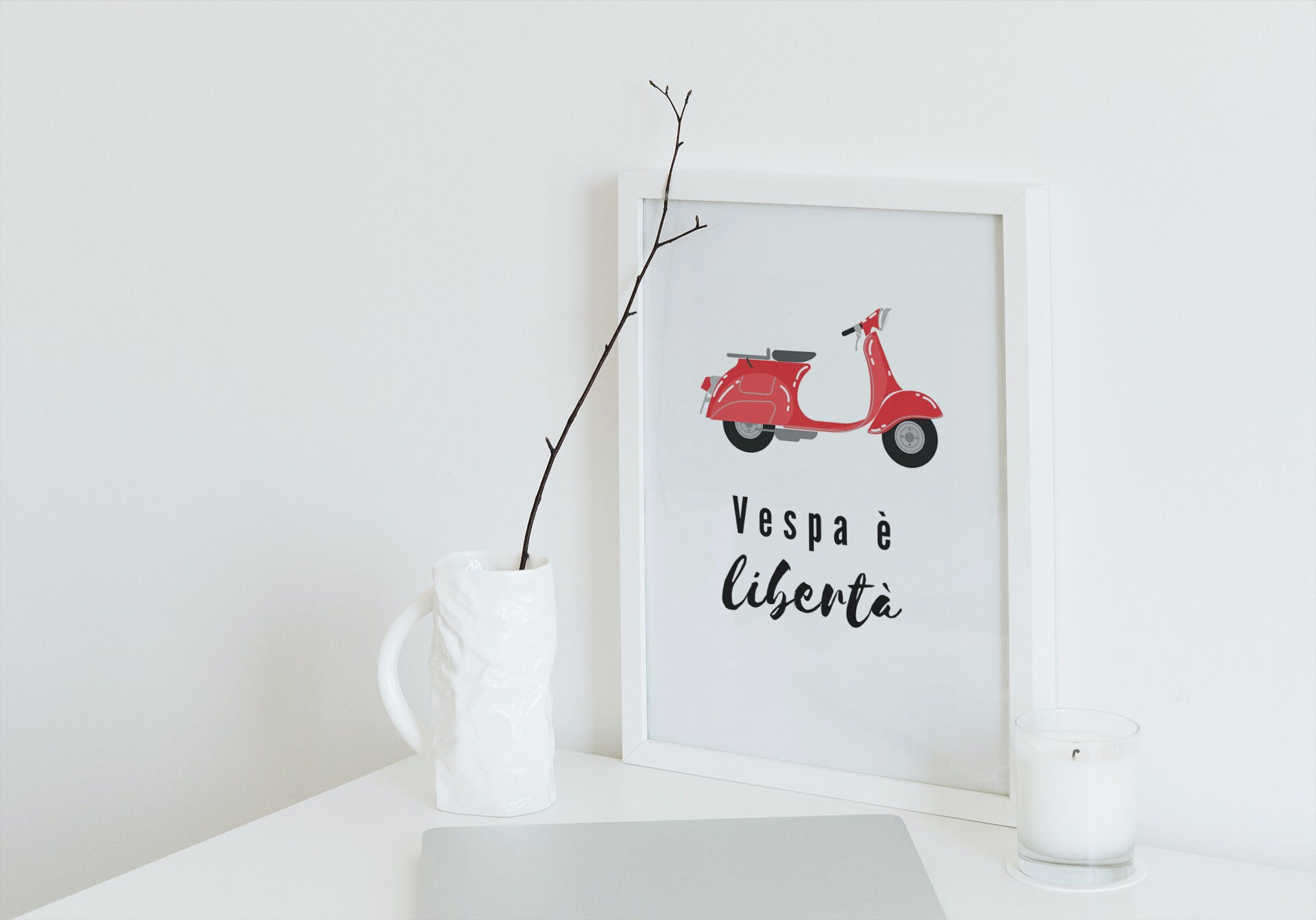 Vespa è libertà Luca Inspired Print Etsy