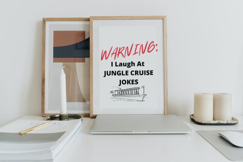 Warning I Laugh at Jungle Cruise Jokes Print Etsy