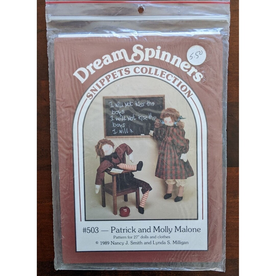 Vintage DREAM SPINNERS Pattern 503 Patrick & Molly Malone 27 Dolls/clothes Etsy