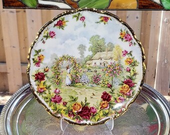 Vintage Royal Albert 'Old Country Roses' 25 th Anniversary 8 Inch Plate - OCR China, English China, Collectors Plate, Wall Decor