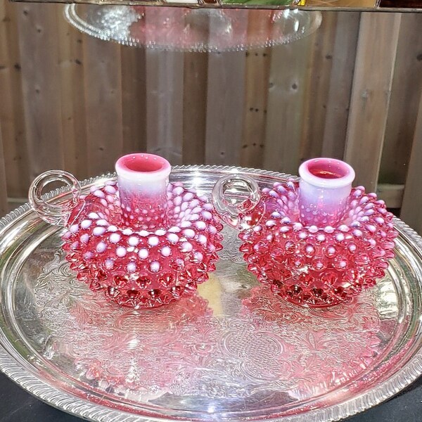 Hobnail Candle Stick Holders Etsy